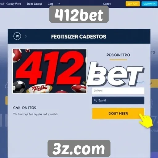 Facilidade de cadastro no site de jogos 412bet