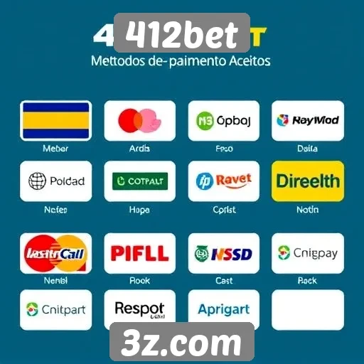 Métodos de pagamento aceitos no 412bet